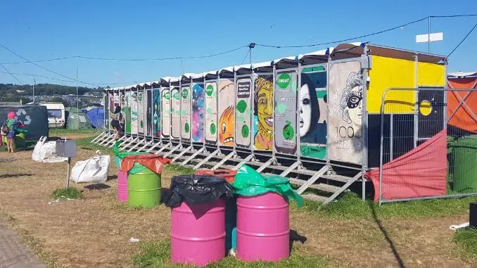Compost toilets by Your Natural Event at Glastonbury Festival